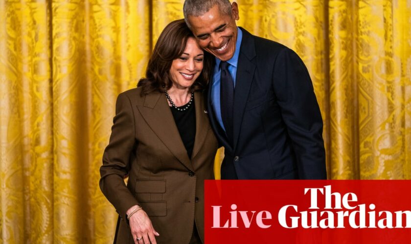 Barack Obama to hit campaign trail for Kamala Harris to woo swing-state voters – US elections live