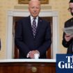 Biden marks 7 October anniversary with candle-lighting ceremony: ‘A dark day’