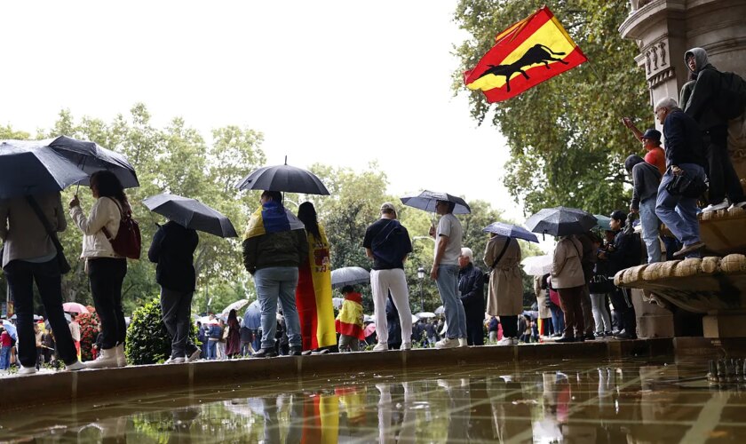 Cañonazos, truenos y paraguas en un día de exaltación nacional: "Venimos a darle calor a todos los miembros del Ejército"