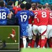 Chelsea's clash against Nottingham Forest descends into BRAWL with Neco Williams shoving Marc Cucurella into Enzo Maresca