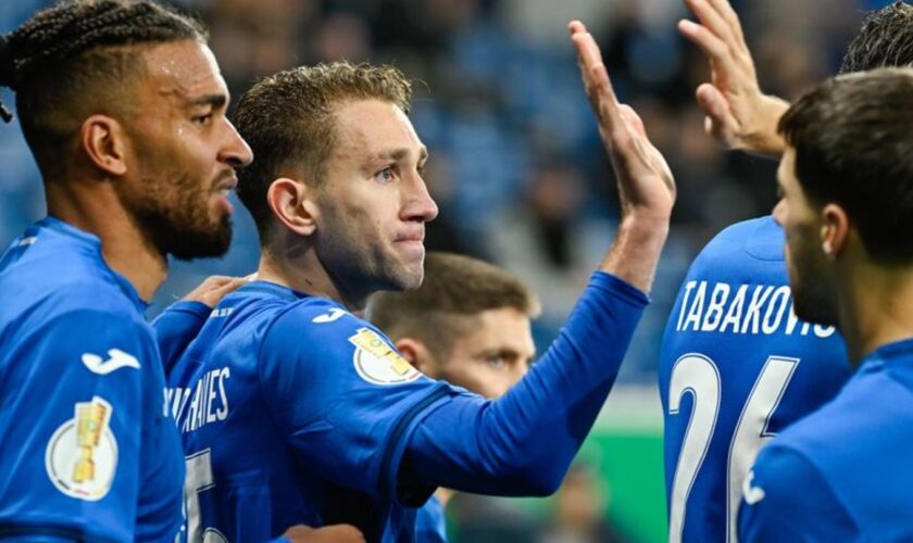 Hoffenheim steht im Achtelfinale des DFB-Pokals. Foto: Uwe Anspach/dpa