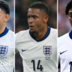 England's Morgan Gibbs-White, Ezri Konsa and Kobbie Mainoo