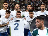 Greece players and fans pay tribute to the late George Baldock at their first home game since the former Sheffield United star's tragic death aged 31