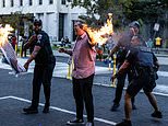 Horrifying moment protestor self-immolates outside White House