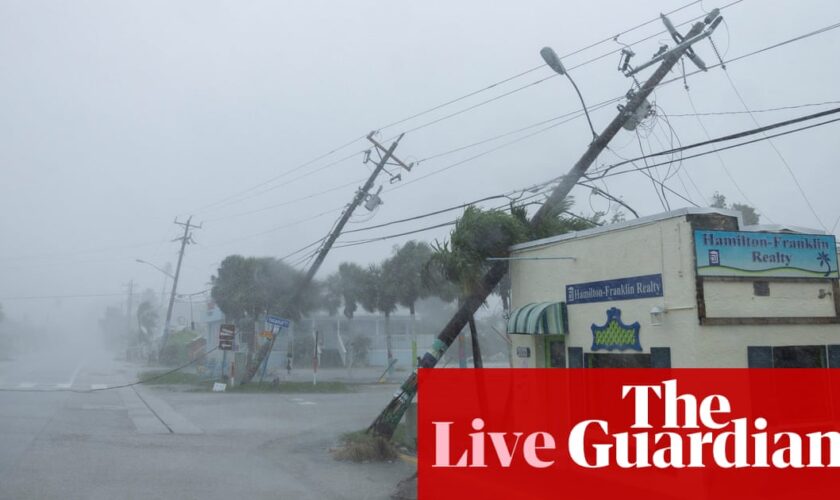 Hurricane Milton live updates: storm to make landfall in Florida shortly