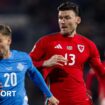 Wales striker Kieffer Moore in action against Iceland