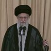 Iran's supreme leader Ali Khamenei holds a rifle by his side for sermon as he rants that Israel 'will not last long' and hails October 7 massacre