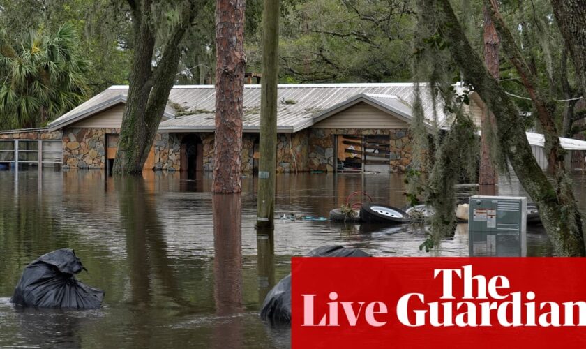 Joe Biden says Hurricane Milton caused $50bn in damage – live updates