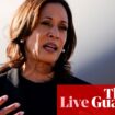 Kamala Harris seeks to gain election edge over Donald Trump with media blitz – US politics live