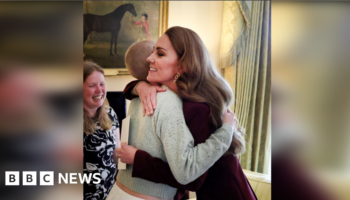 Kate hugs young girl with cancer at Windsor Castle