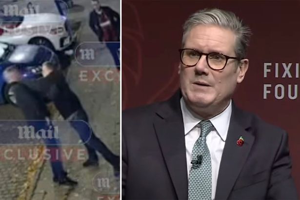 Keir Starmer reacts to CCTV of Labour MP Mike Amesbury appearing to hit man in face