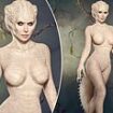 Kim Kardashian is unrecognizable as a sexy 'albino alligator' showing off huge chest in wildest Halloween outfit yet