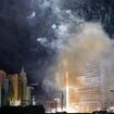 Las Vegas' iconic Tropicana resort is blown-up in firework and drone-studded farewell ceremony