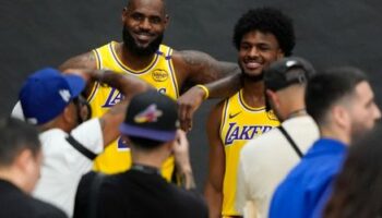 LeBron und Bronny James bei den Los Angeles Lakers: Vater und Sohn in einem NBA-Team