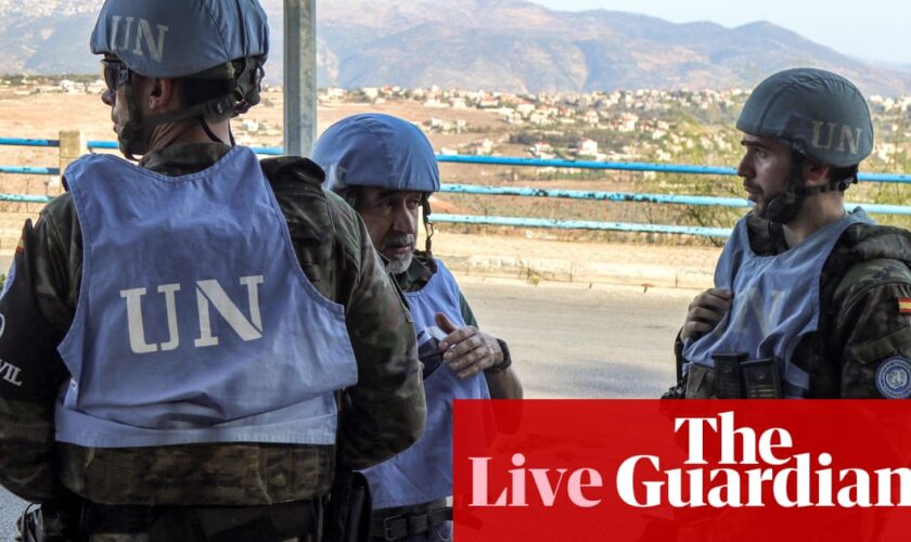 Middle East crisis live: EU chief says Israel firing on peacekeepers ‘not acceptable’; UN says personnel in Lebanon ‘increasingly in jeopardy’