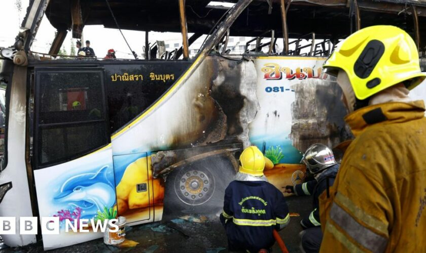 More than 20 children feared dead in Thailand bus crash