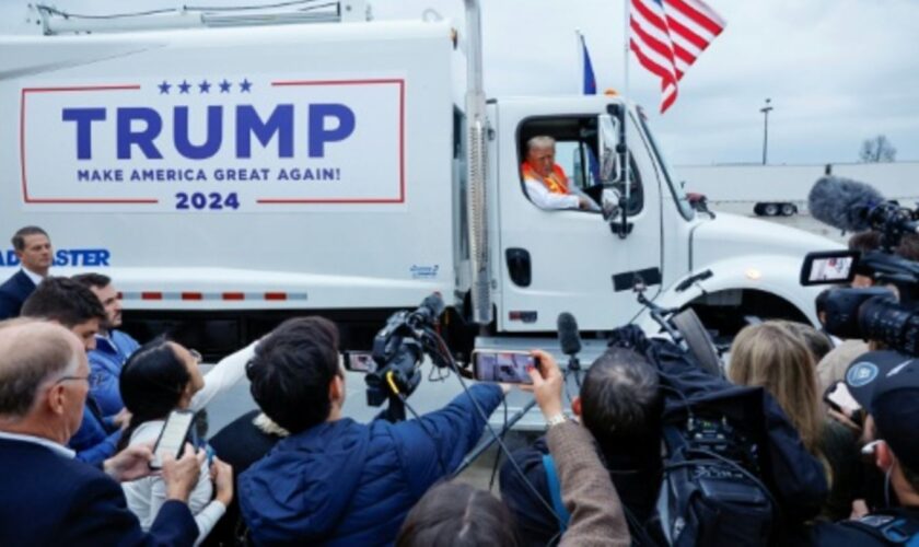 Trump bei einem Fototermin in Wisconsin