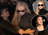 Nicole Kidman pushes Salma Hayek away in tense viral moment at Balenciaga Paris Fashion Week