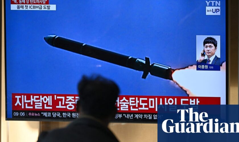 North Korea missile reaches record height in apparent ICBM test