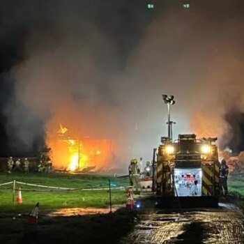 Ower fire: Huge blaze erupts after campervan set alight as locals urged to shut windows