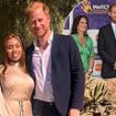 Prince Harry rubs shoulders with the Princess of Lesotho as he shares first picture just hours after leaving Britain