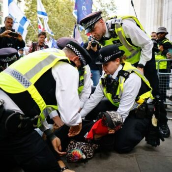 Pro-Palestine protest marred by disorder as ex-Scottish First Minister spotted in crowd