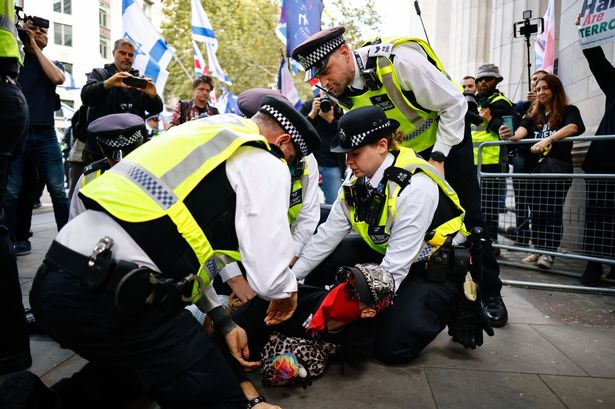 Pro-Palestine protest marred by disorder as ex-Scottish First Minister spotted in crowd