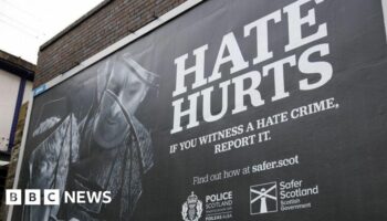 Recorded hate crimes in Scotland soar by 63% after law introduced