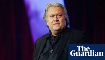 Steve Bannon peddles US election conspiracy theories on podcast hours after prison exit