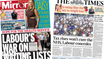 The Papers: Labour targets waiting lists but tax rises 'won't cure NHS'