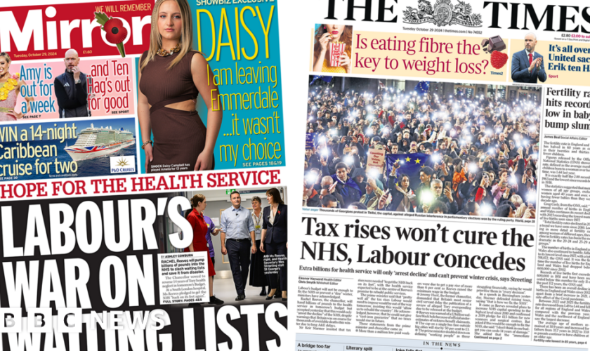 The Papers: Labour targets waiting lists but tax rises 'won't cure NHS'