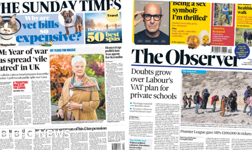 The Papers: PM's call for calm and 'private school VAT delay'