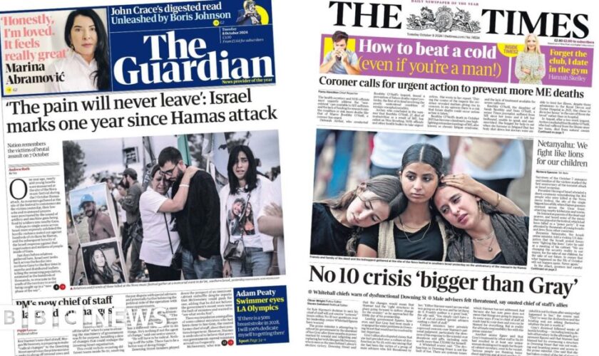 The Papers: 'The pain will never leave' and 'No 10 crisis'