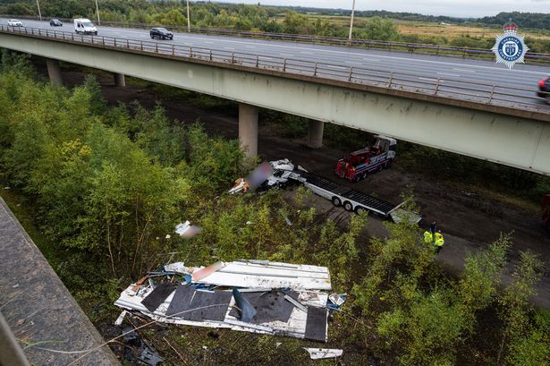 Thelwall Viaduct crash: How 'extremely lucky' lorry driver escaped from HGV