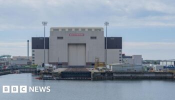 Two in hospital after major fire at UK's nuclear submarine shipyard