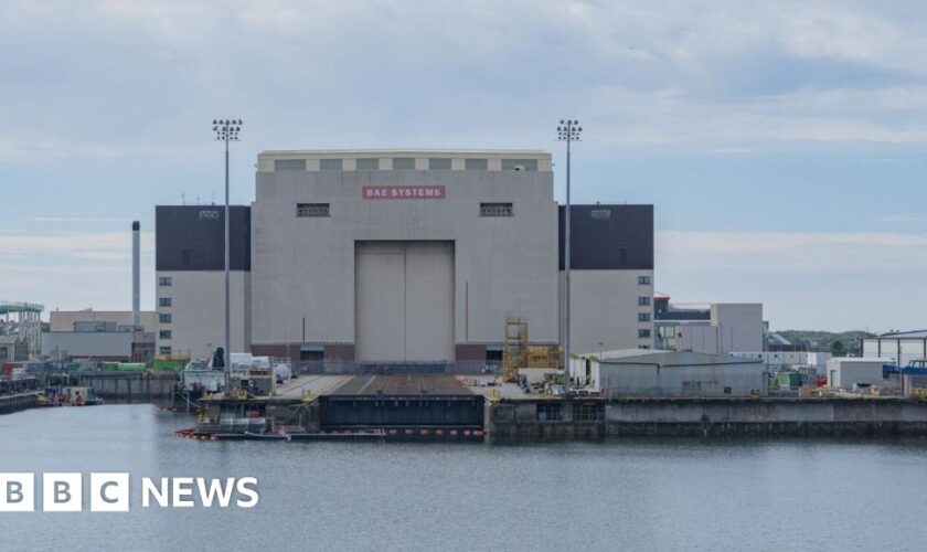 Two in hospital after major fire at UK's nuclear submarine shipyard