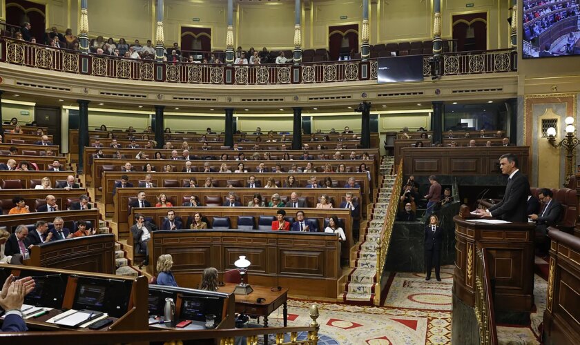 Un diputado del PP se cae al romperse su escaño durante la comparecencia de Sánchez