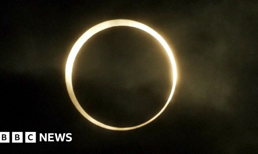 Watch: ‘Ring of fire’ eclipse shines over South America