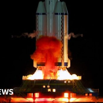 Watching China's youngest-ever astronauts blast off from the Gobi Desert