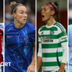 Arsenal's Beth Mead, Chelsea's Lucy Bronze, Celtic's Caitlin Hayes and Manchester City's Khadija Shaw