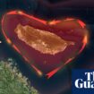 ‘Hi my sweetheart’: China’s love-heart propaganda labelled creepy in Taiwan