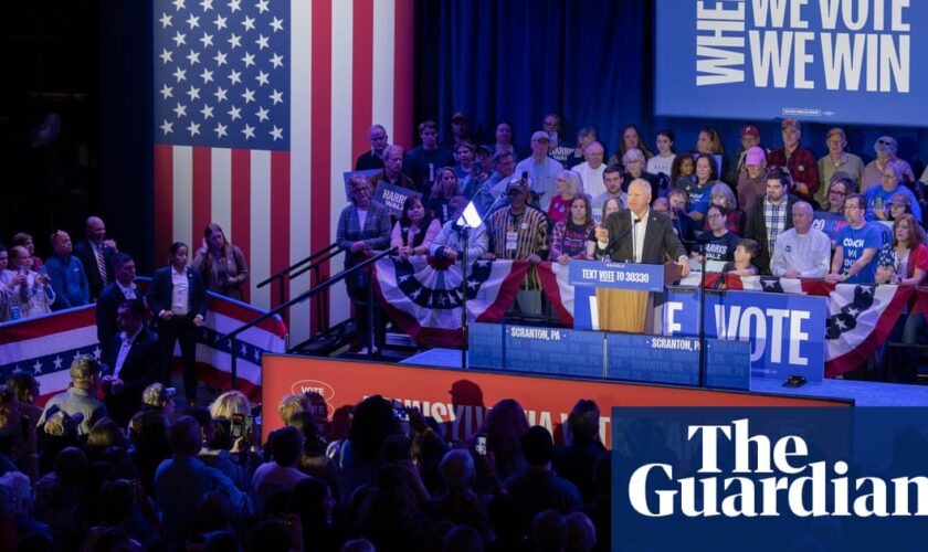 ‘It’s going to be tight’: Tim Walz rallies Pennsylvanians for final stretch in Biden’s home town