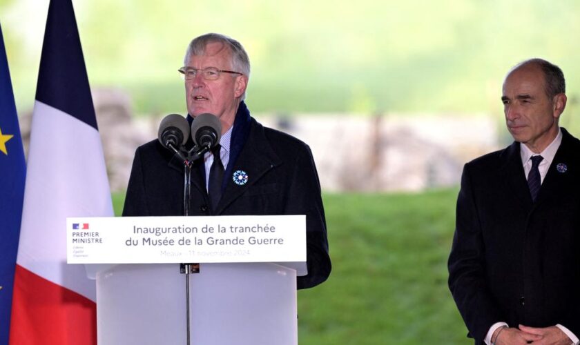 11 Novembre: reprenant le flambeau du mémoriel, Barnier appelle au «sursaut collectif»