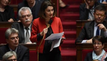 La députée Elsa Faucillon pose une question lors d'une séance de questions au gouvernement à l'Assemblée en novembre 2017