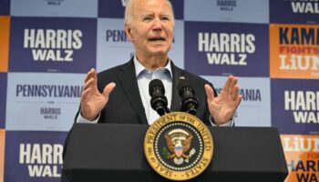 Le président américain Joe Biden à Pittsburgh, en Pennsylvanie (Etats-Unis), le 26 octobre 2024