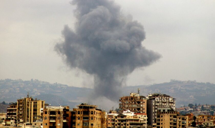 Frappe israélienne sur la ville de Tyre, dans le sud du Liban, le 7 octobre 2024.