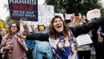 Abortion supporters at Women's March in Boston turn out in droves to support Harris presidency