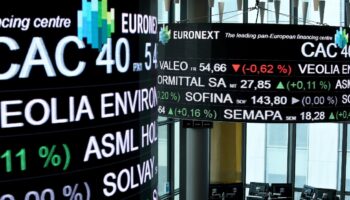 La salle de contrôle d'Euronext, société qui gère la Bourse de Paris