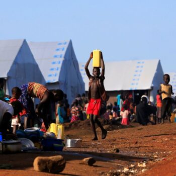 Palabek refugee settlement camp is located in Lamwo district, Uganda. File pic: Reuters