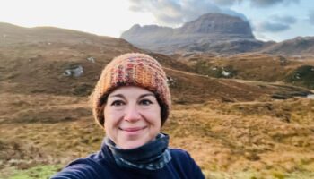 Selma Aldi on holiday in Scotland. She previously lived in Pennsylvania and is entitled to vote in the US elex. she now lives in Camden and received a letter challenging her absentee voter ballot. Pic: handout